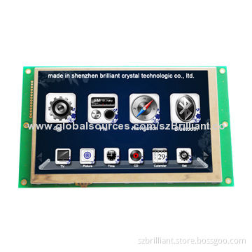5-inch TFT Smart/Intelligent LCD Module Display, Embedded 4-wire Touch Panel Controller/USB Download